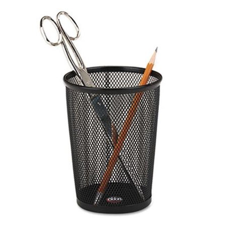 CLASSROOM CREATIONS Nestable Jumbo Wire Mesh Pencil Cup; 4.38 dia. x 5.13; Black CL193154